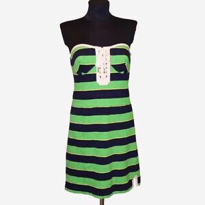 NWT Juicy Couture Y2K Bustier Striped Mini Dress